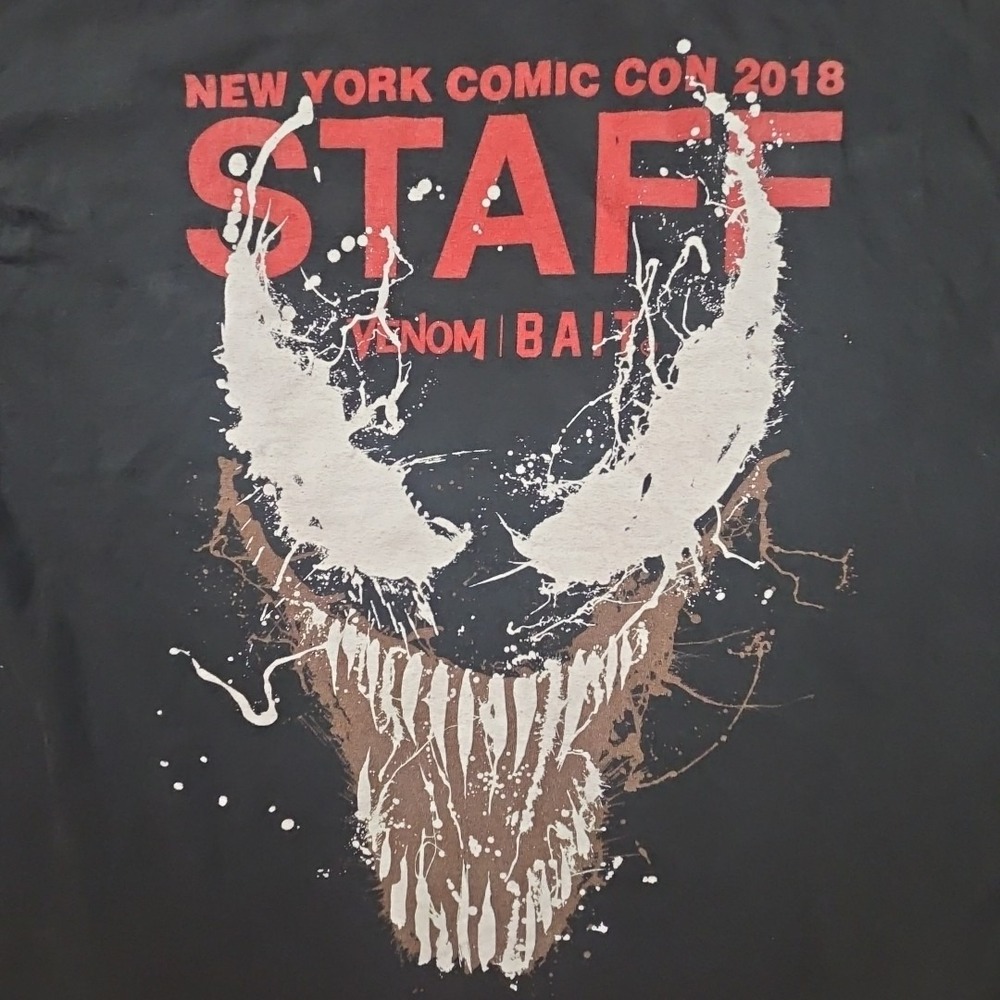 Marvel Venom Shirt Mens L 2018 NYCC Staff Promo BAIT Puma Comic Con T-Shirt - Picture 2 of 8